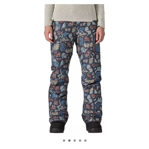 Patagonia Women's XL Insulated Powder Town Snow Pants Blue Pattern NWT - Picture 11 of 12